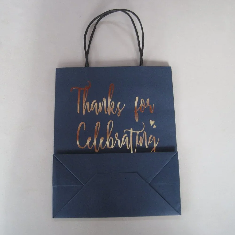 Medium Size Gift Bags - Gold Foil - Thank you for Celebrating